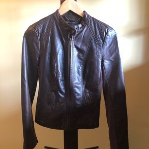 Express faux leather coat